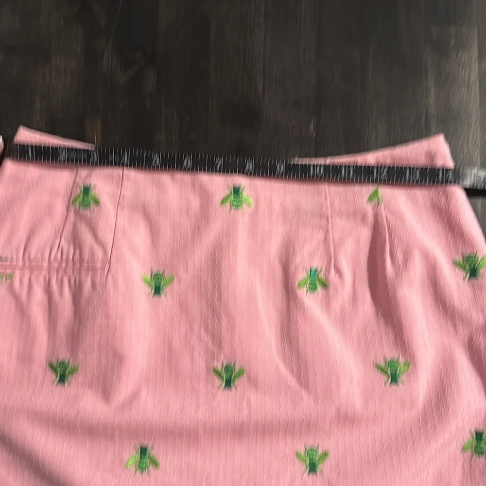 Lily Pulitzer Vintage Embroidered Honey Bee Pencil Skirt Scalloped Hem Size 6